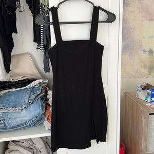 Motel rocks black mini dress with slit on side, small